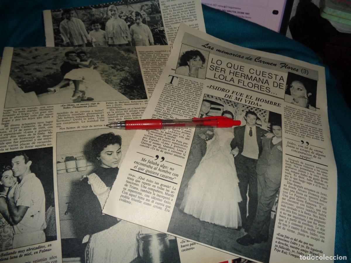 Coleccionismo de Revista Diez Minutos: RECORTE : LO QUE CUESTA SER LA HERMANA DE LOLA FLORES. CAP. 3. DIEZ MINUTOS, JUNIO 1987