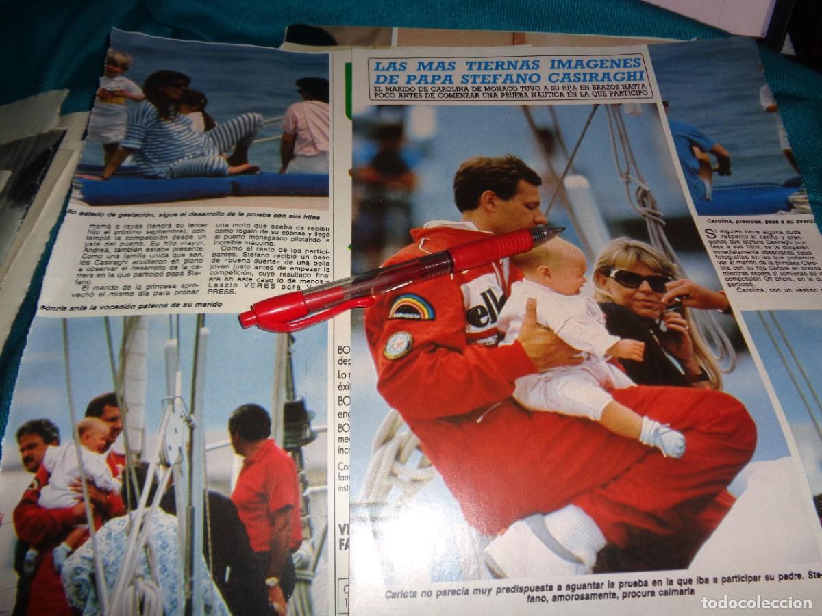 Coleccionismo de Revista Diez Minutos: RECORTE : CAROLINA DE MONACA Y STEFANO CON SUS HIJOS EN YATE . DIEZ MINUTOS, JUNIO 1987