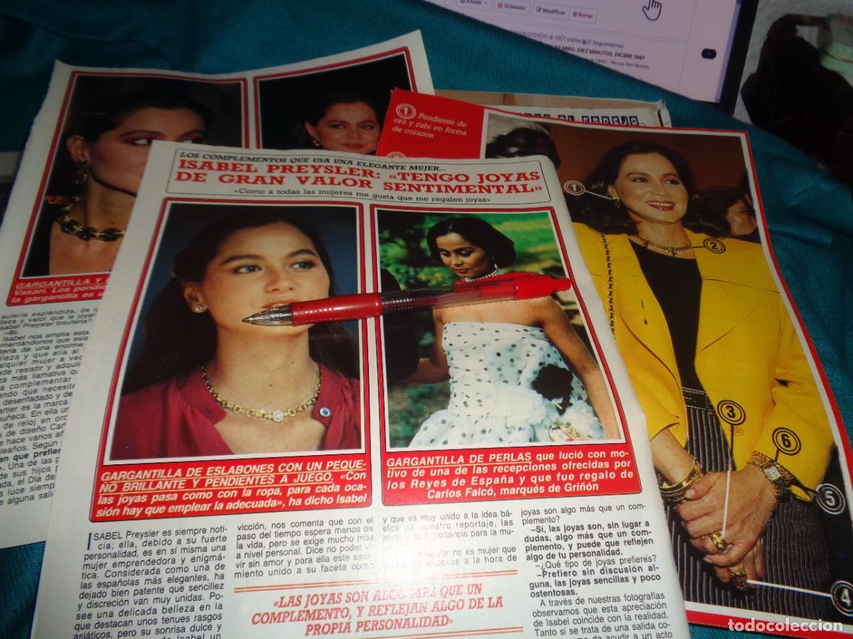 Coleccionismo de Revista Diez Minutos: RECORTE : ISABEL PRESLEY, TIENE JOYAS DE GRAN VALOR . DIEZ MINUTOS, JUNIO 1987