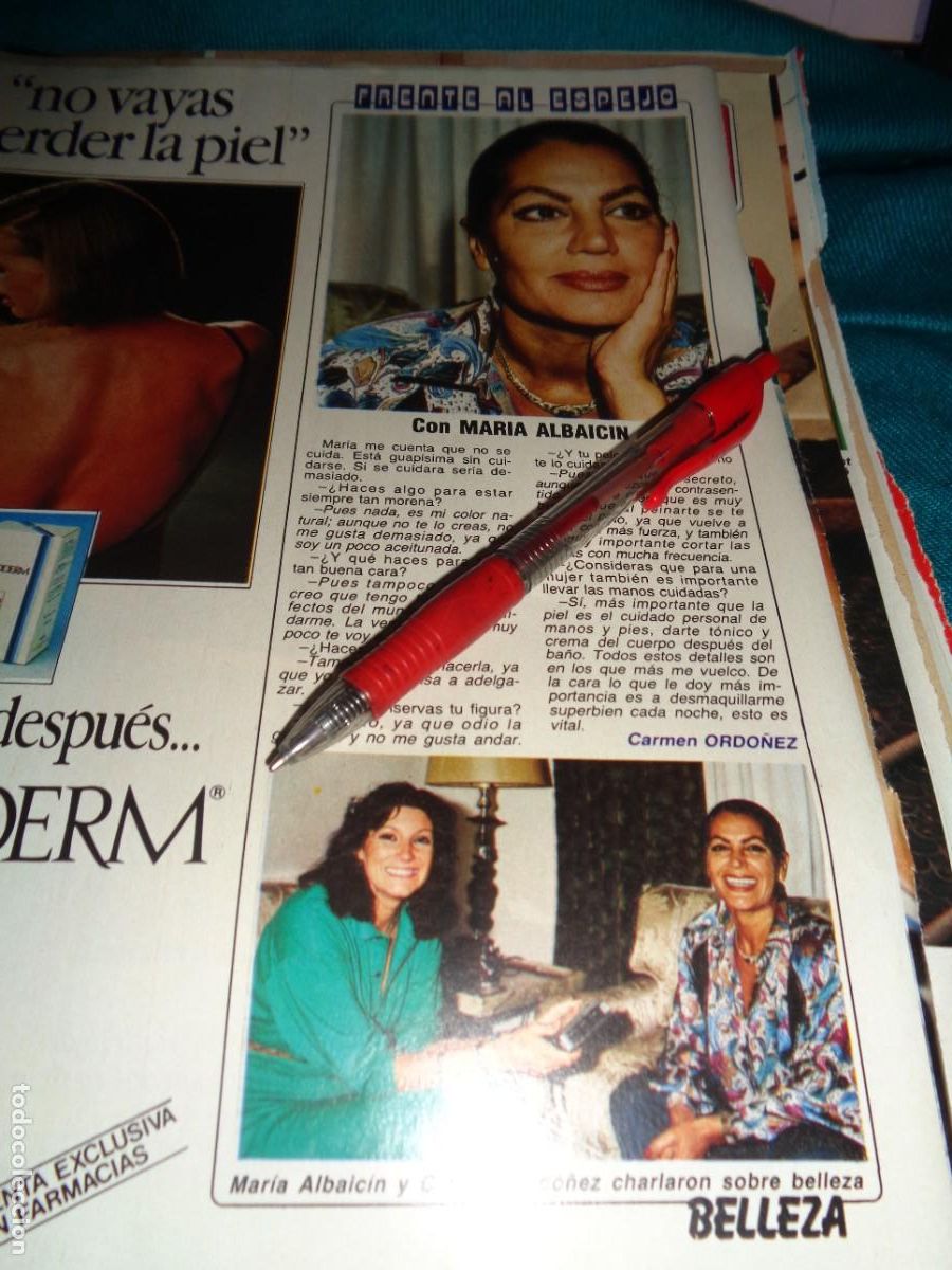 Coleccionismo de Revista Diez Minutos: RECORTE : FRENTE AL ESPEJO : MARIA ALBAICIN. DIEZ MINUTOS, JUNIO 1987