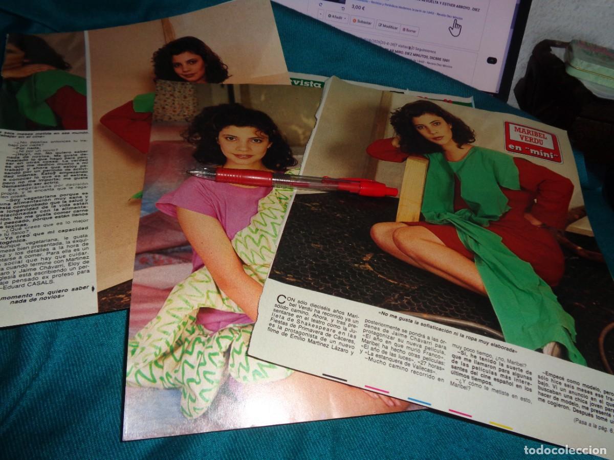 Coleccionismo de Revista Diez Minutos: RECORTE : ENTREVISTA A MARIBEL VERDU. DIEZ MINUTOS, JUNIO 1987