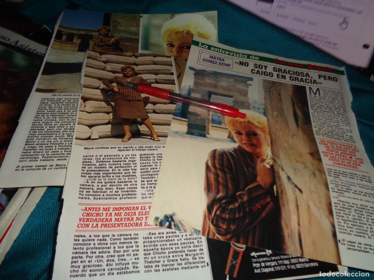 Coleccionismo de Revista Diez Minutos: RECORTE : ENTREVISTA A MAYRA GOMEZ KEMP. DIEZ MINUTOS, JUNIO 1987
