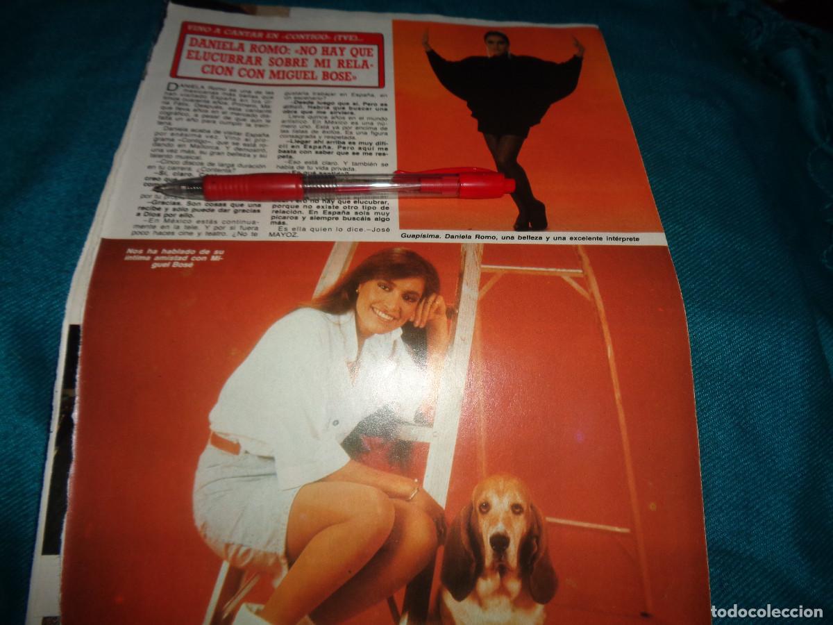 Coleccionismo de Revista Diez Minutos: RECORTE : DANIELA ROMO, HABLA SOBRE MIGUEL BOSE. DIEZ MINUTOS, SEPTBRE 1988
