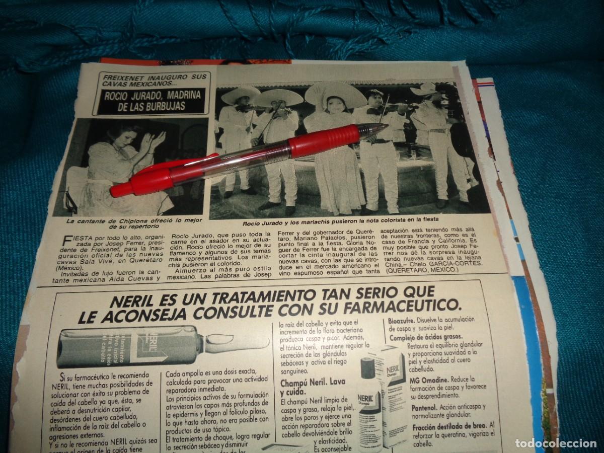 Coleccionismo de Revista Diez Minutos: RECORTE : ROCIO JURADO, FIESTA DE FREIXENET. DIEZ MINUTOS, DICBRE 1988