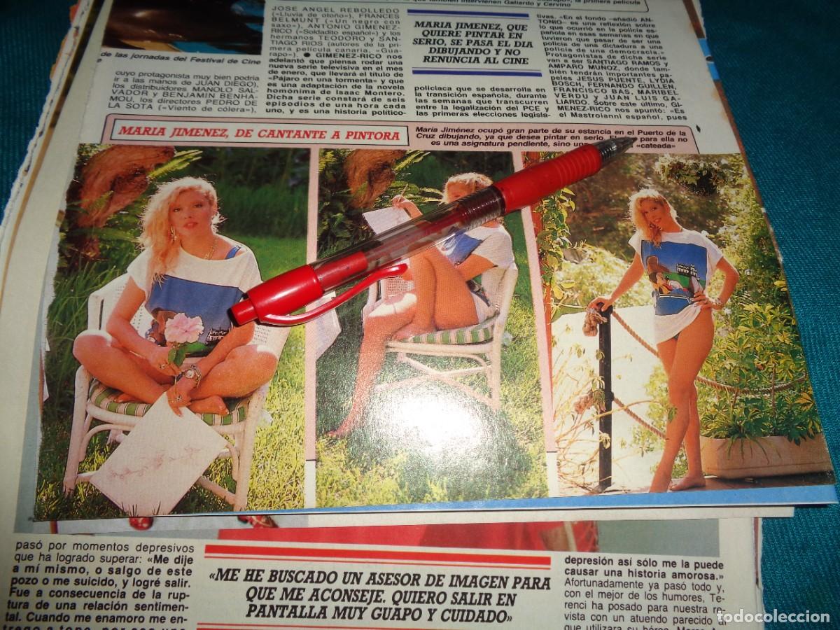 Coleccionismo de Revista Diez Minutos: RECORTE : MARIA JIMENEZ, DE CANTANTE A PINTORA. DIEZ MINUTOS, DICBRE 1988