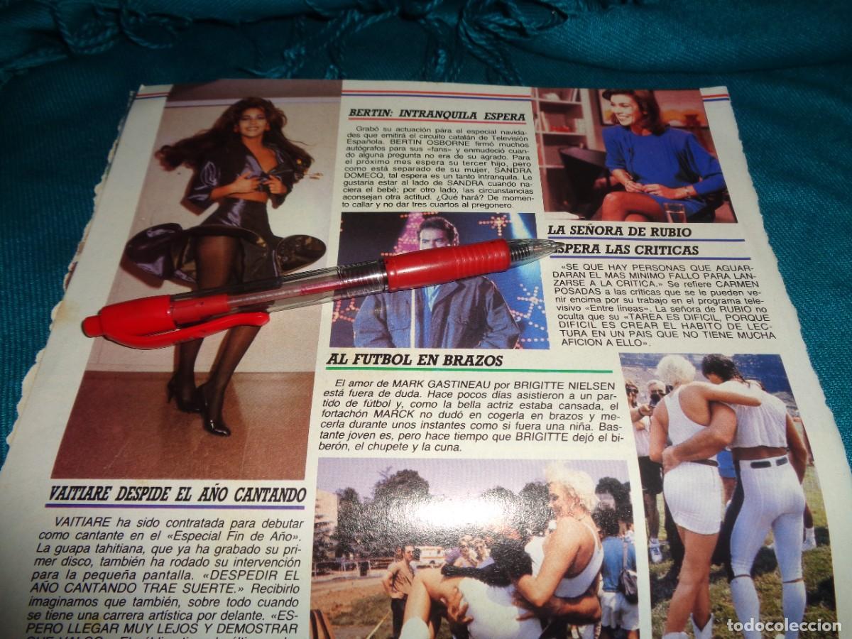 Coleccionismo de Revista Diez Minutos: RECORTE : VAITIARE. BERTIN OSBORNE . DIEZ MINUTOS, DICBRE 1988