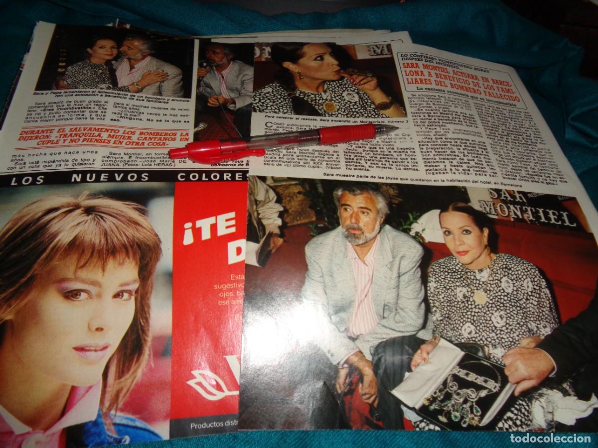 Coleccionismo de Revista Diez Minutos: RECORTE : SARA MONTIEL, ACTUARA EN BENEFICIO DEL BOMBERO FALLECIDO. DIEZ MINUTOS, MAYO 1987