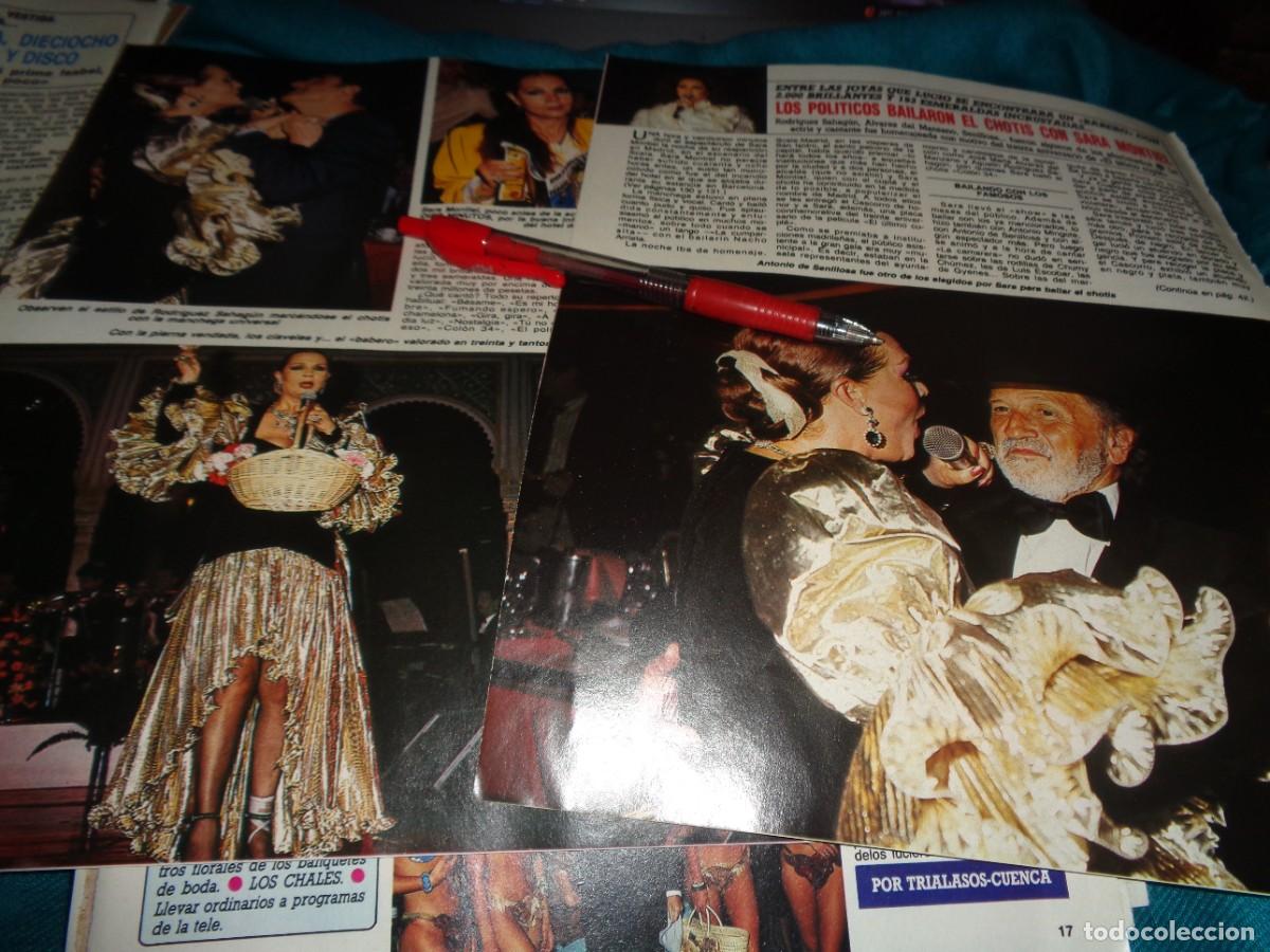 Coleccionismo de Revista Diez Minutos: RECORTE : SARA MONTIEL, BAILA CHOTIS CON LOS POLITICOS. DIEZ MINUTOS, MAYO 1987