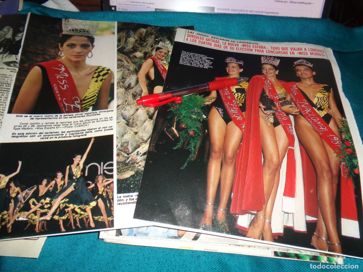 Coleccionismo de Revista Diez Minutos: RECORTE : LAS MISSES BAILARON EN LANZAROTE.. SONSOLES ARTIGAS. . DIEZ MINUTOS, OCT 1987