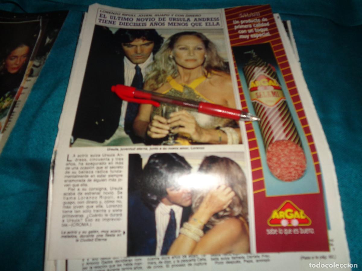 Coleccionismo de Revista Diez Minutos: RECORTE : URSULA ANDRESS, CON SU NUEVO NOVIO. DIEZ MINUTOS, OCT 1987