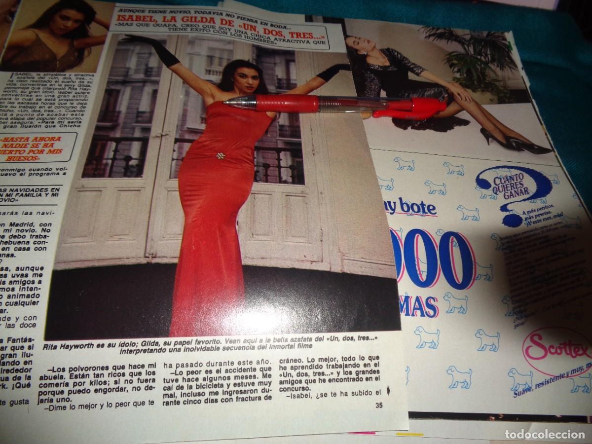 Coleccionismo de Revista Diez Minutos: RECORTE : ISABEL, LA GILDA DEL UN, DOS, TRES..... DIEZ MINUTOS, DCBRE 1987