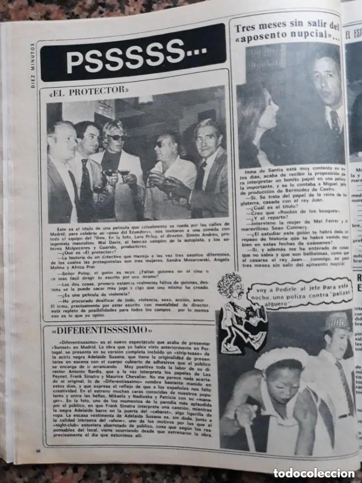 Sammeln von Zeitschriften Diez Minutos: HOJA DE REVISTA CON -- INMA DE SANTIS WAL DAVIS SIMON ANDREU -- DIEZ MINUTOS 28 junio 1975