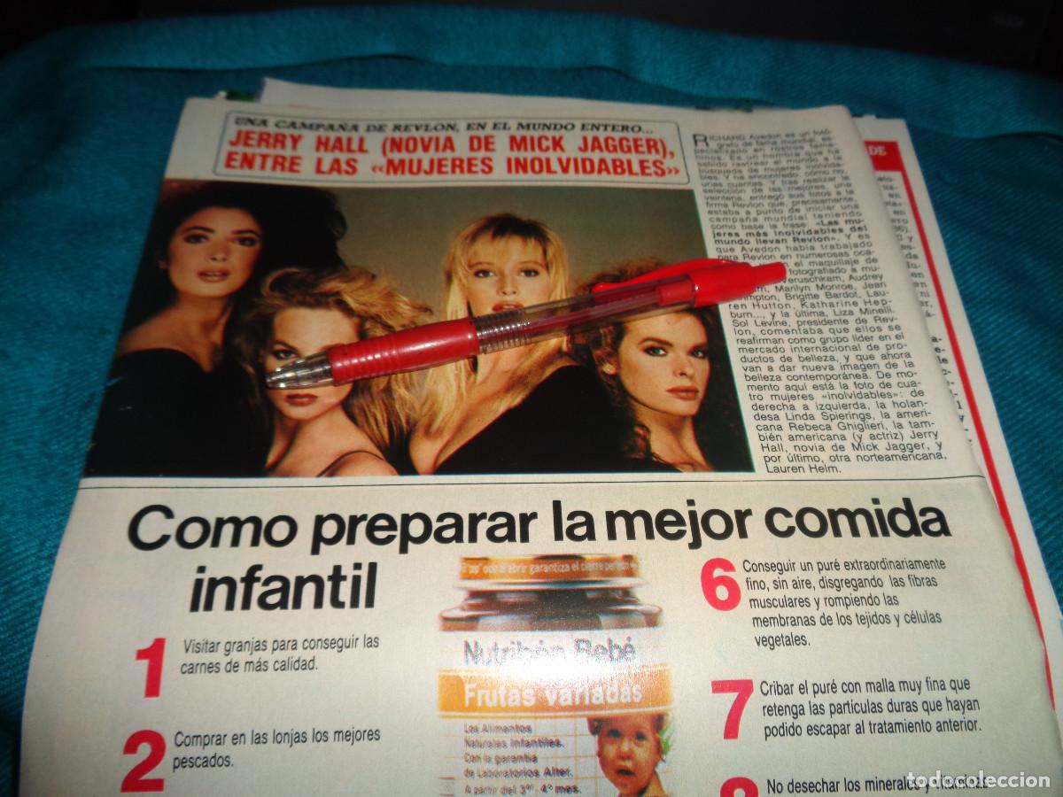 Colecionismo da Revista Diez Minutos: RECORTE : CAMPA&Ntilde;A DE REVLON : MUJERES INOLVIDABLES. JERRY HALL.... DIEZ MINUTOS, OCT 1987