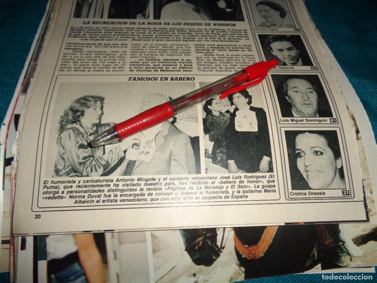 Coleccionismo de Revista Diez Minutos: RECORTE : NORMA DUVAL CON MINGOTE. DIEZ MINUTOS, DCBRE 1987