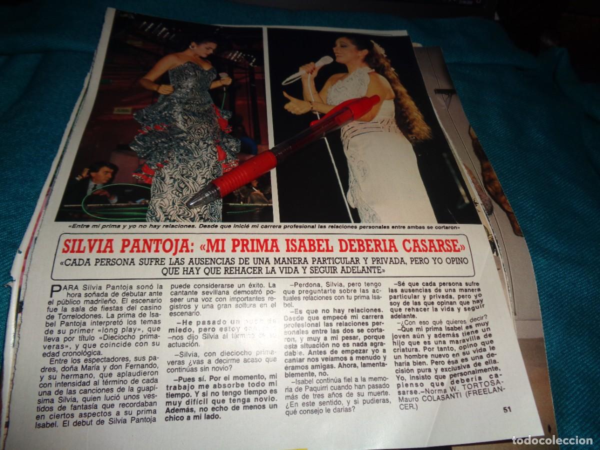 Coleccionismo de Revista Diez Minutos: RECORTE : SILVIA PANTOJA. DIEZ MINUTOS, DCBRE 1987