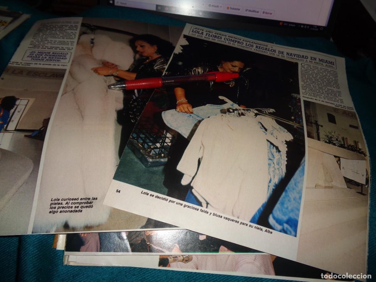 Coleccionismo de Revista Diez Minutos: RECORTE : LOLA FLORES COMPRA REGALOS DE NAVIDAD EN MIAMI. DIEZ MINUTOS, DCBRE 1987