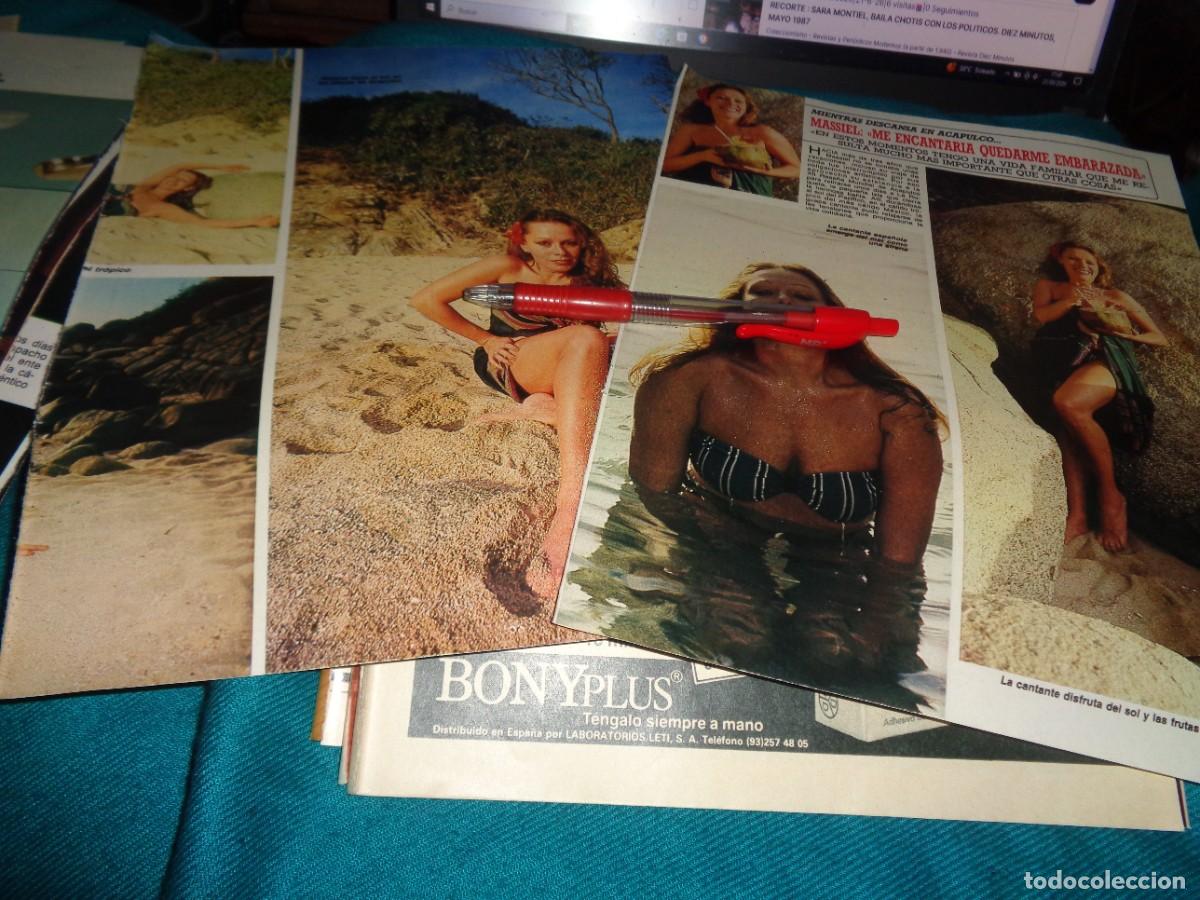 Coleccionismo de Revista Diez Minutos: RECORTE : MASSIEL, DESCANSA EN ACAPULCO. DIEZ MINUTOS, DCBRE 1987