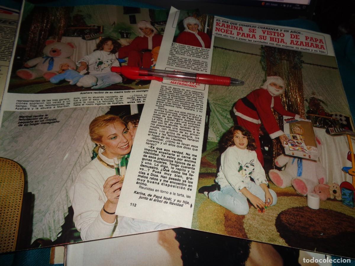 Coleccionismo de Revista Diez Minutos: RECORTE : KARINA SE VISTE PAPA NOEL PARA SU HIJA. DIEZ MINUTOS, DCBRE 1987