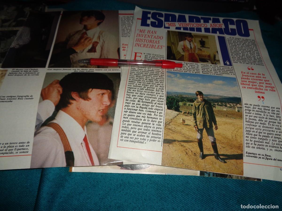 Coleccionismo de Revista Diez Minutos: RECORTE : ESPARTACO : MIS 25 A&Ntilde;OS. DIEZ MINUTOS, DCBRE 1987