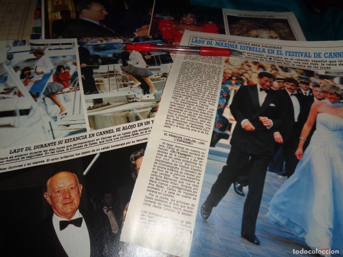 Coleccionismo de Revista Diez Minutos: RECORTE : LADY DI, MAXIMA ESTRELLA EN CANNES. LIZ TAYLOR. DIEZ MINUTOS, MAYO 1987