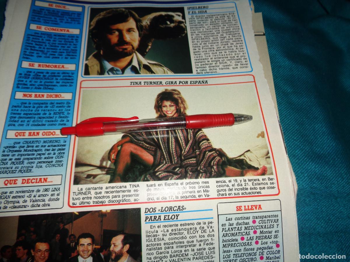 Coleccionismo de Revista Diez Minutos: RECORTE : TINA TURNER, GIRA EN ESPA&Ntilde;A. STEVEN SPIELBERG . DIEZ MINUTOS, MAYO 1987