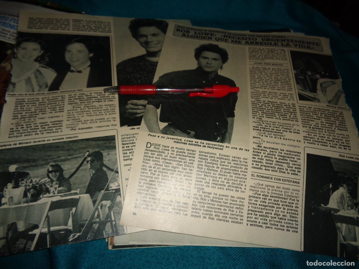 Coleccionismo de Revista Diez Minutos: RECORTE : ROB LOWE, SE CASA CON MELISSA GILBERT. DIEZ MINUTOS, MAYO 1987