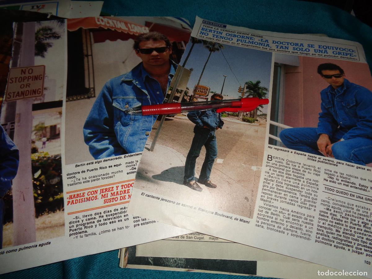 Coleccionismo de Revista Diez Minutos: RECORTE : BERTIN OSBORNE, NO TIENE PULMONIA. DIEZ MINUTOS, MAYO 1987
