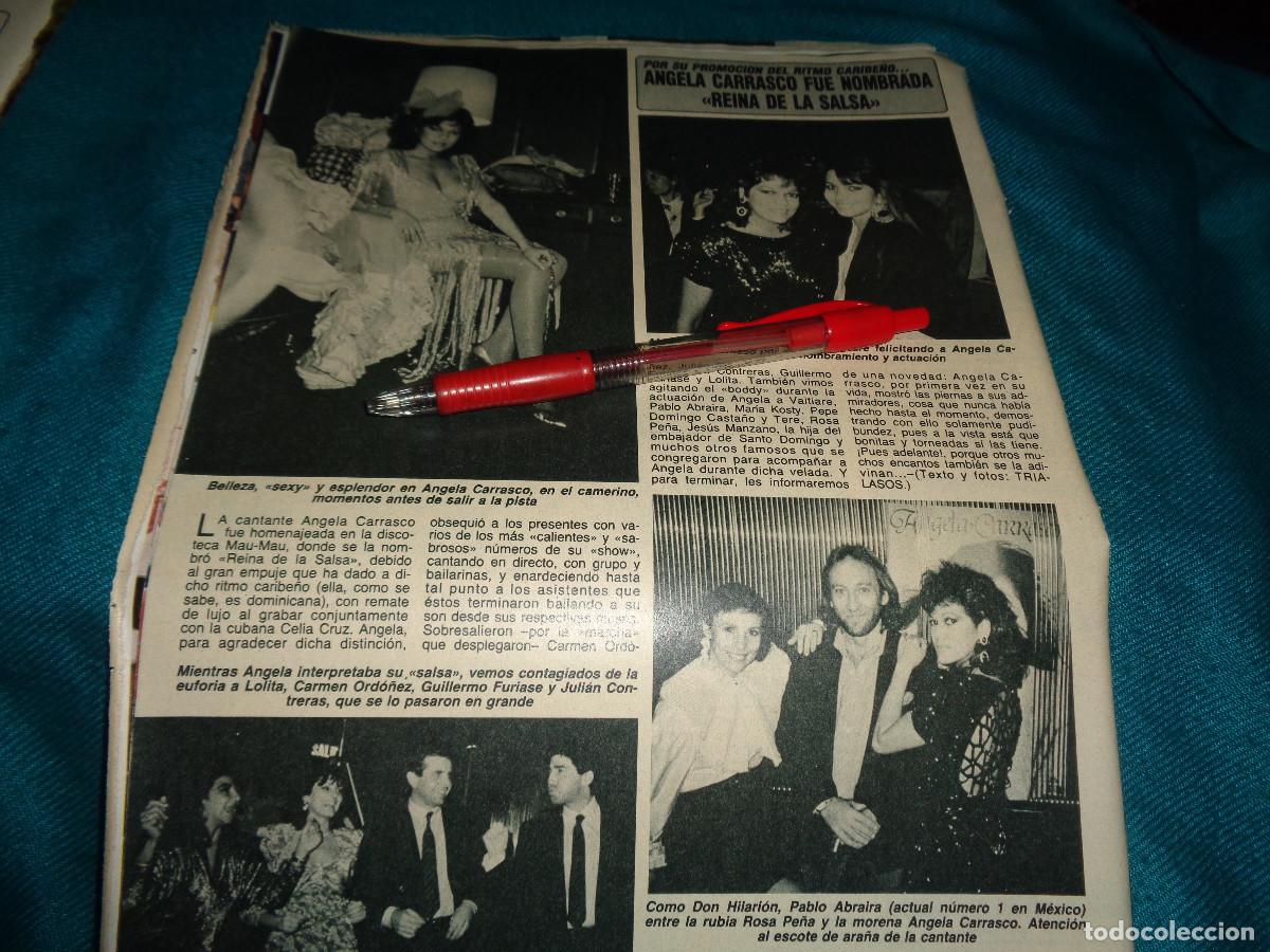 Coleccionismo de Revista Diez Minutos: RECORTE : ANGELA CARRASCO NOMBRADA REINA DE LA SALSA. VAITIARE. DIEZ MINUTOS, MAYO 1987