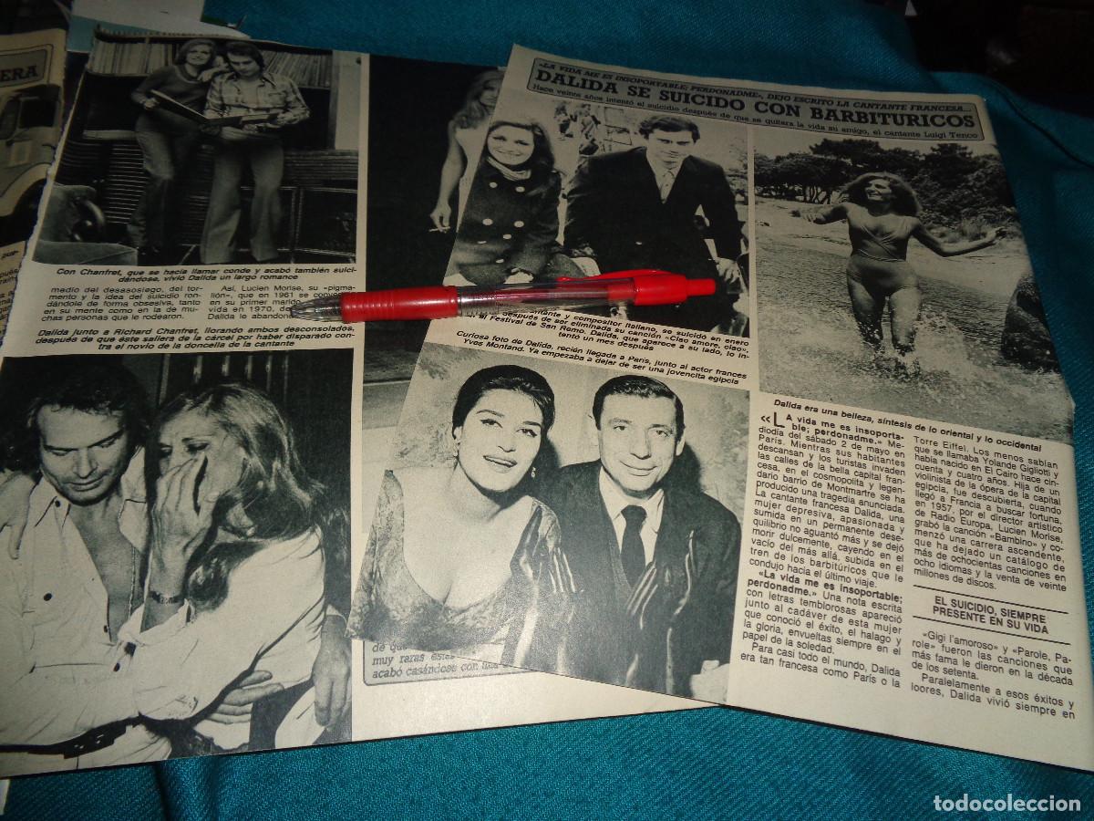 Coleccionismo de Revista Diez Minutos: RECORTE : LA CANTANTE DALIDA, SE SUICIDA CON BARBITURICOS. DIEZ MINUTOS, MAYO 1987