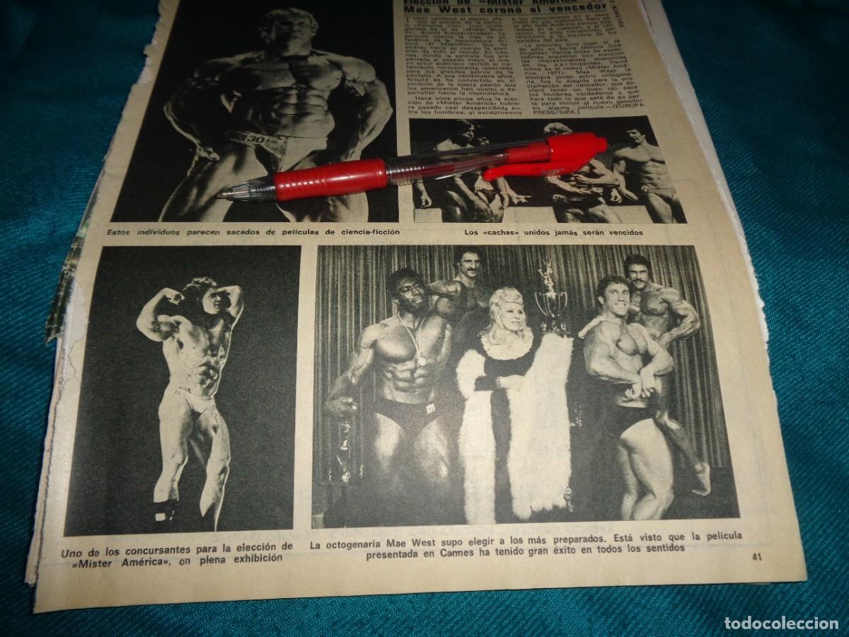 Sammeln von Zeitschriften Diez Minutos: RECORTE : MAE WEST CORONO A MISTER AMERICA 77. DIEZ MINUTOS, AGTO 1977