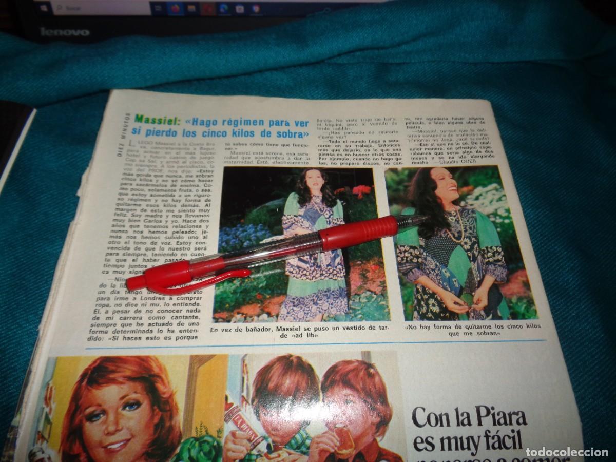 Sammeln von Zeitschriften Diez Minutos: RECORTE : MASSIEL, QUIERE PERDER 5 KILOS. DIEZ MINUTOS, AGTO 1977