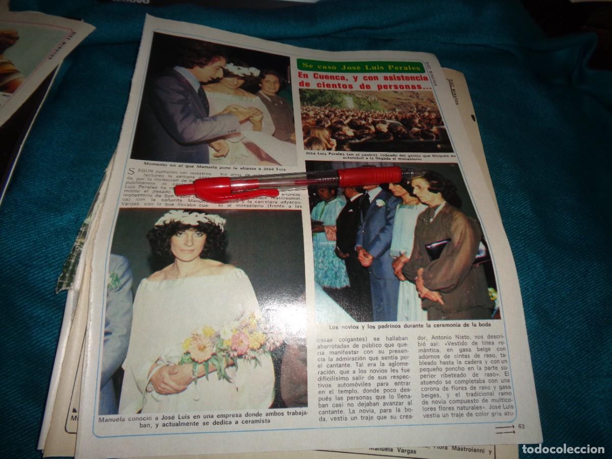 Sammeln von Zeitschriften Diez Minutos: RECORTE : BODA DE JOSE LUIS PERALES. DIEZ MINUTOS, AGTO 1977