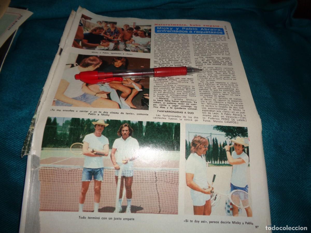 Sammeln von Zeitschriften Diez Minutos: RECORTE : MICKY Y PABLO ABRAIRA, A RAQUETAZOS. DIEZ MINUTOS, AGTO 1977