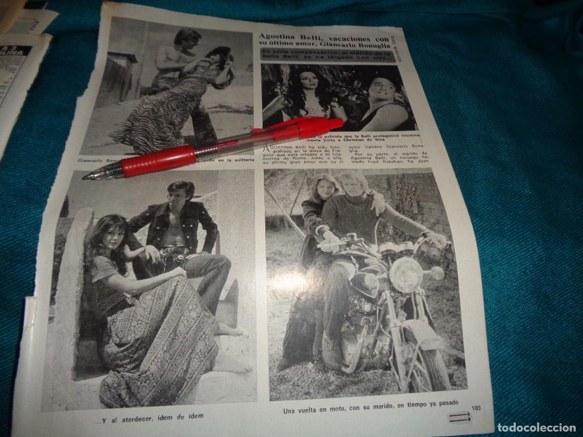 Sammeln von Zeitschriften Diez Minutos: RECORTE : AGOSTINA BELLI, VACACIONES CON SU NUEVO AMOR. DIEZ MINUTOS, AGTO 1977