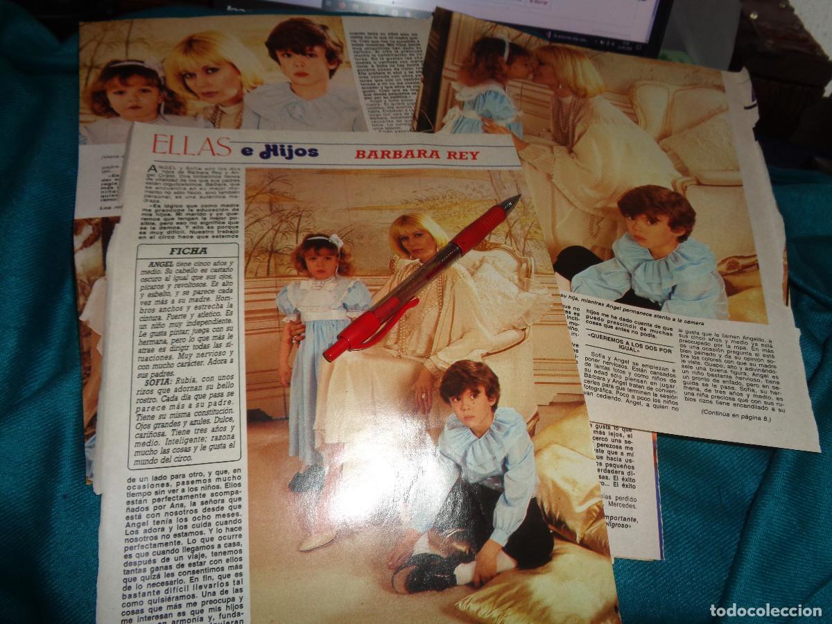 Sammeln von Zeitschriften Diez Minutos: RECORTE : ELLAS Y SUS HIJOS : BARBARA REY. . DIEZ MINUTOS, FBRO 1987