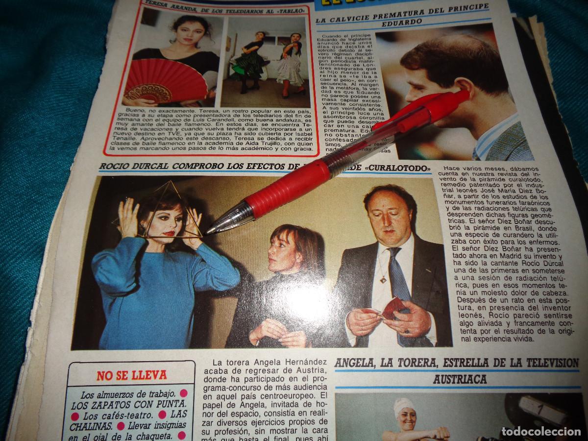 Sammeln von Zeitschriften Diez Minutos: RECORTE : ROCIO DURCAL, PRUEBA LA PIRAMIDE CURALOTODO. DIEZ MINUTOS, FBRO 1987
