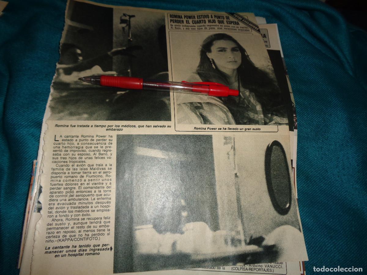Sammeln von Zeitschriften Diez Minutos: RECORTE : ROMINA POWER, A PUNTO DE PERDER SU 4&ordm; HIJO. DIEZ MINUTOS, FBRO 1987