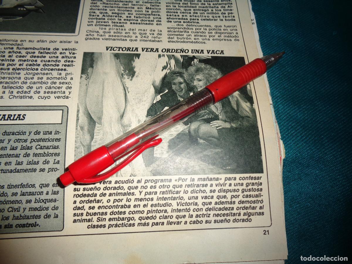 Collection Magazine Diez Minutos: RECORTE : VICTORIA VERA, ORDE&Ntilde;A UNA VACA. DIEZ MINUTOS, MAYO 1989