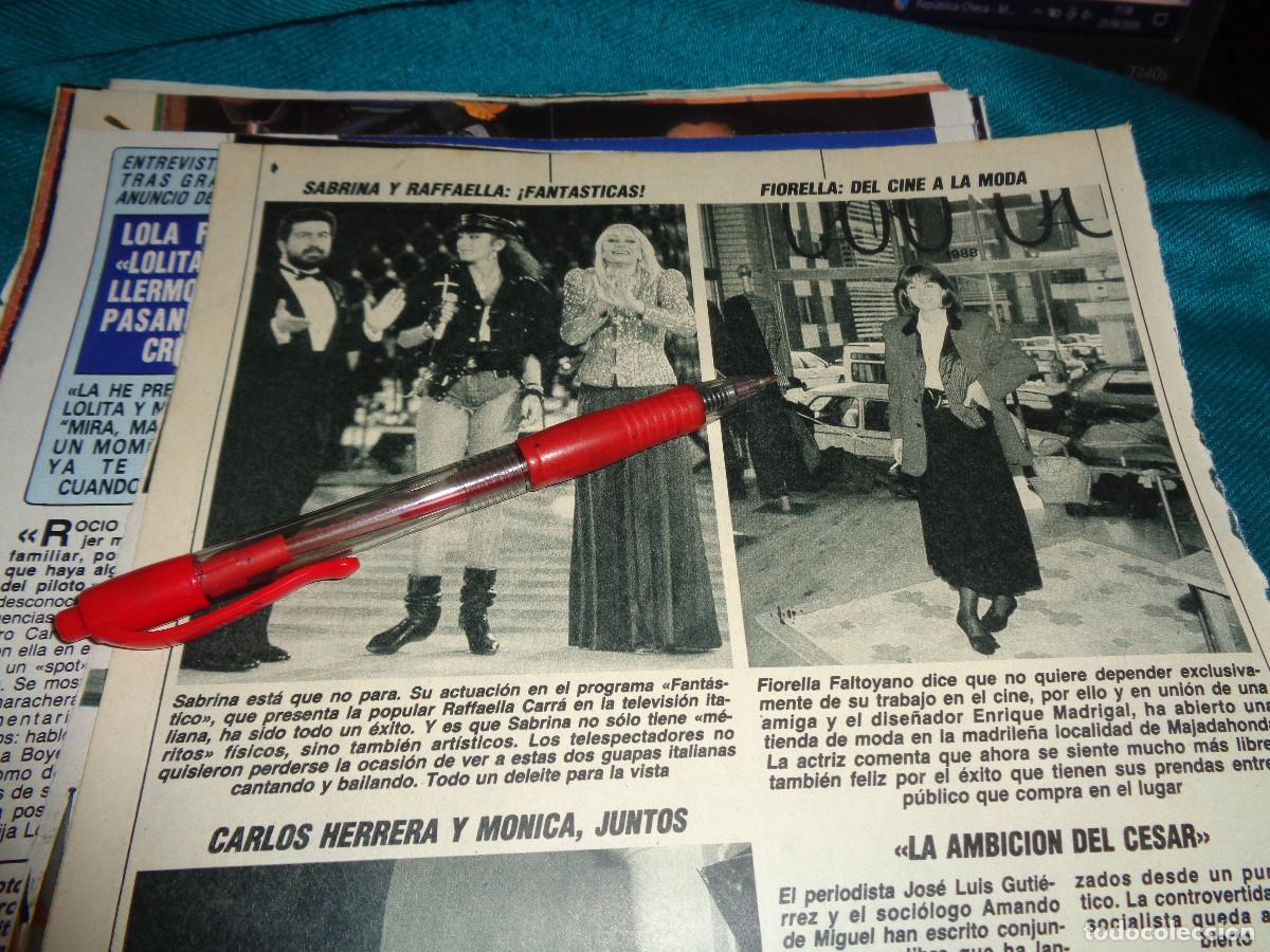 Collection Magazine Diez Minutos: RECORTE : SABRINA Y RAFFAELLA CARRA, &iexcl; FANTASTICAS &iexcl;. DIEZ MINUTOS, MAYO 1989