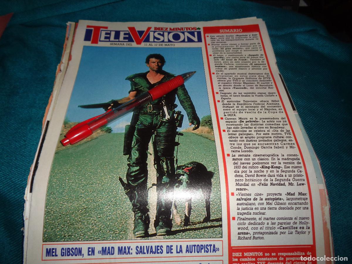 Collection Magazine Diez Minutos: RECORTE : MEL GIBSON, EN MAD MAX. DIEZ MINUTOS, MAYO 1989