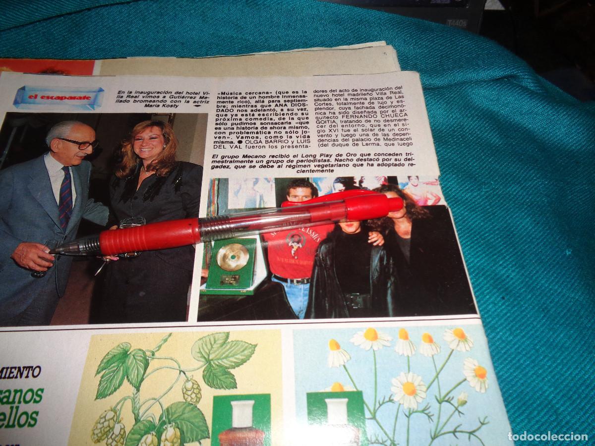 Collection Magazine Diez Minutos: RECORTE : MECANO, LONG PLAY DE ORO. DIEZ MINUTOS, MAYO 1989