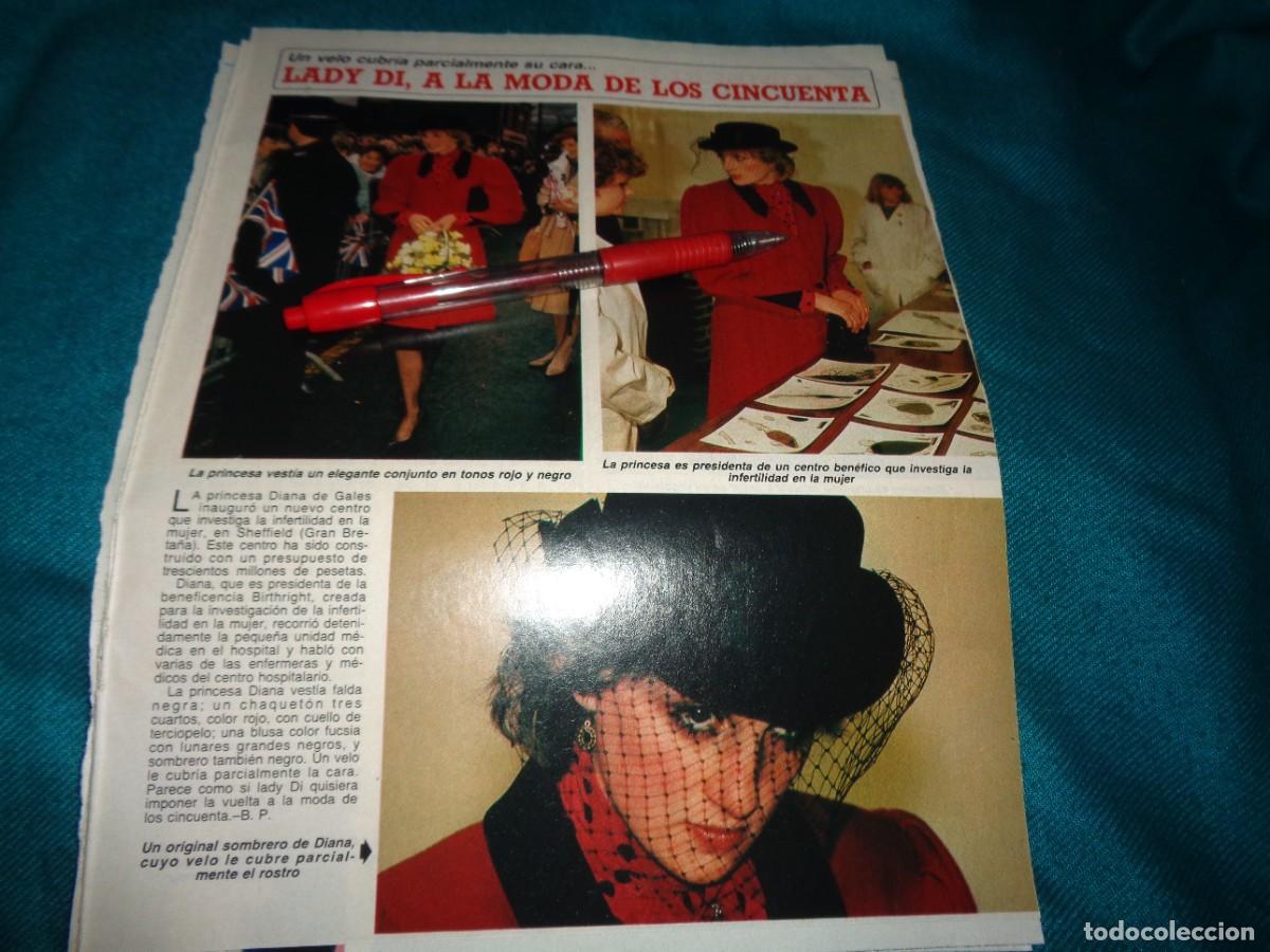 Coleccionismo de revista Diez Minutos: RECORTE : LADY DI, A LA MODA DE LOS CINCUENTA. DIEZ MINUTOS, ABRIL 1986
