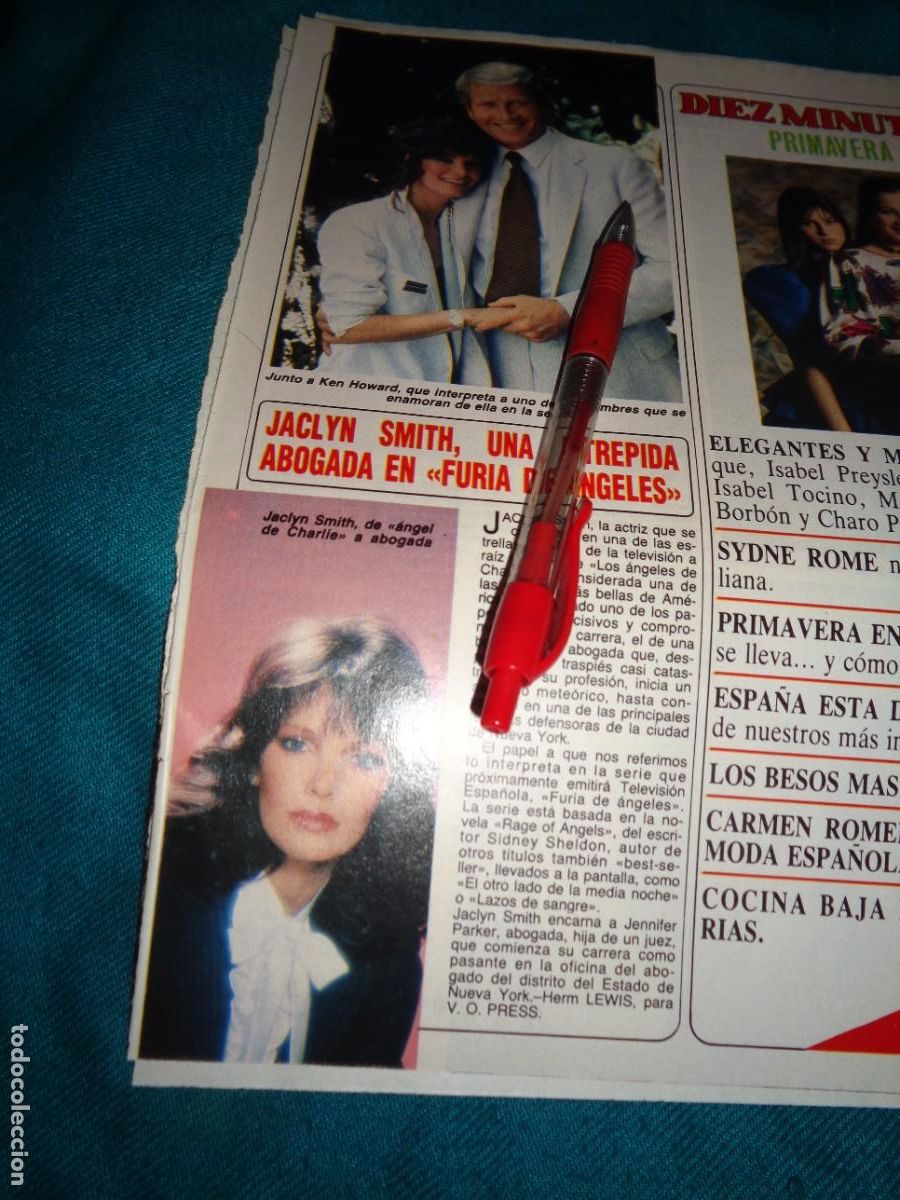 Coleccionismo de revista Diez Minutos: RECORTE : JACLYN SMITH, LOS ANGELES DE CHARLIE. DIEZ MINUTOS, ABRIL 1986