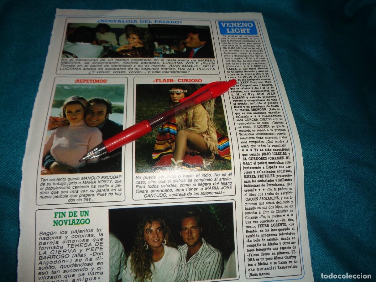 Coleccionismo de revista Diez Minutos: RECORTE : MARIA JOSE CANTUDO , DE INDIA. DIEZ MINUTOS, ABRIL 1986