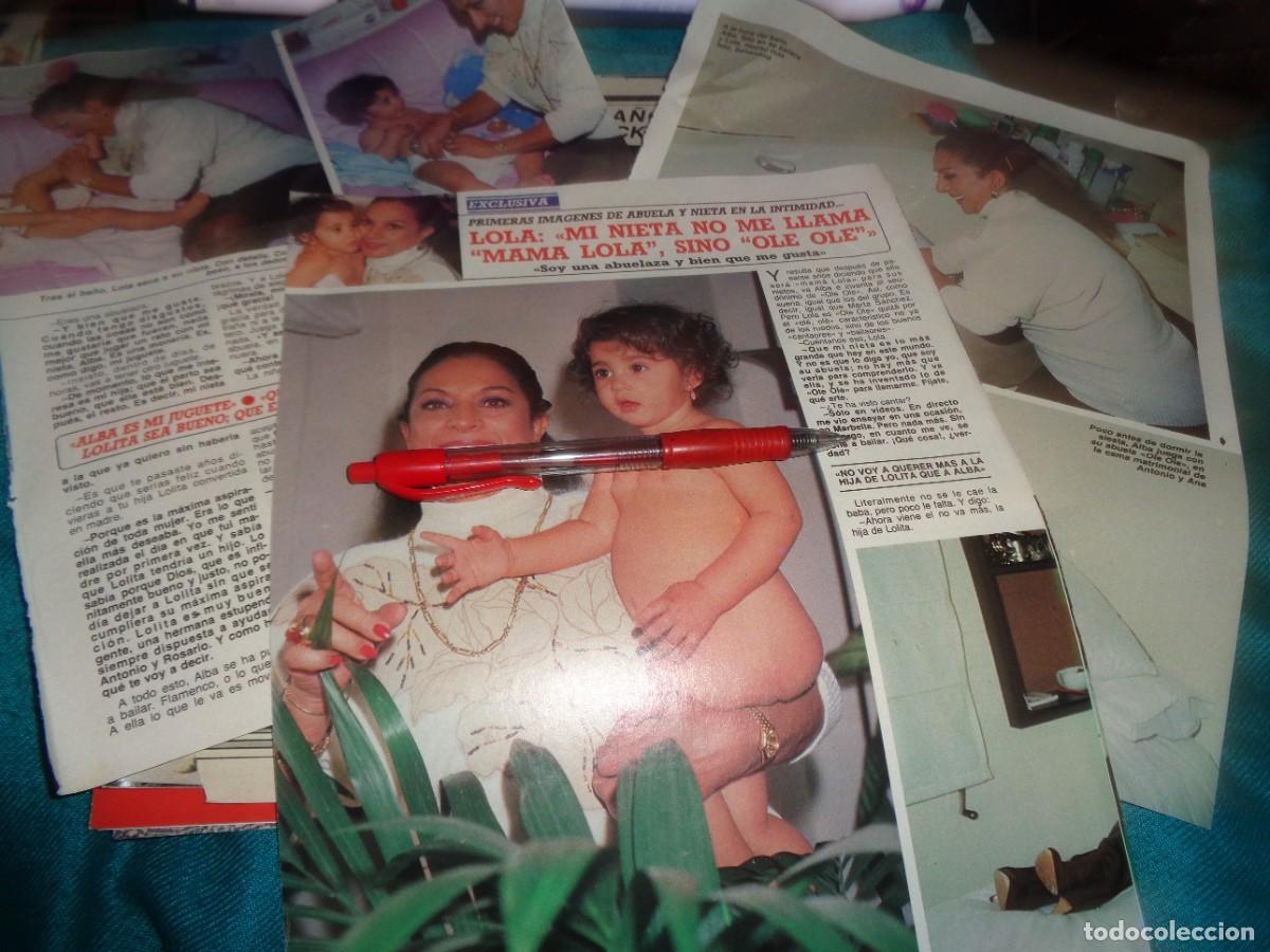 Coleccionismo de revista Diez Minutos: RECORTE : LOLA FLORES CON SU NIETA ALBA. DIEZ MINUTOS, FEBR 1986