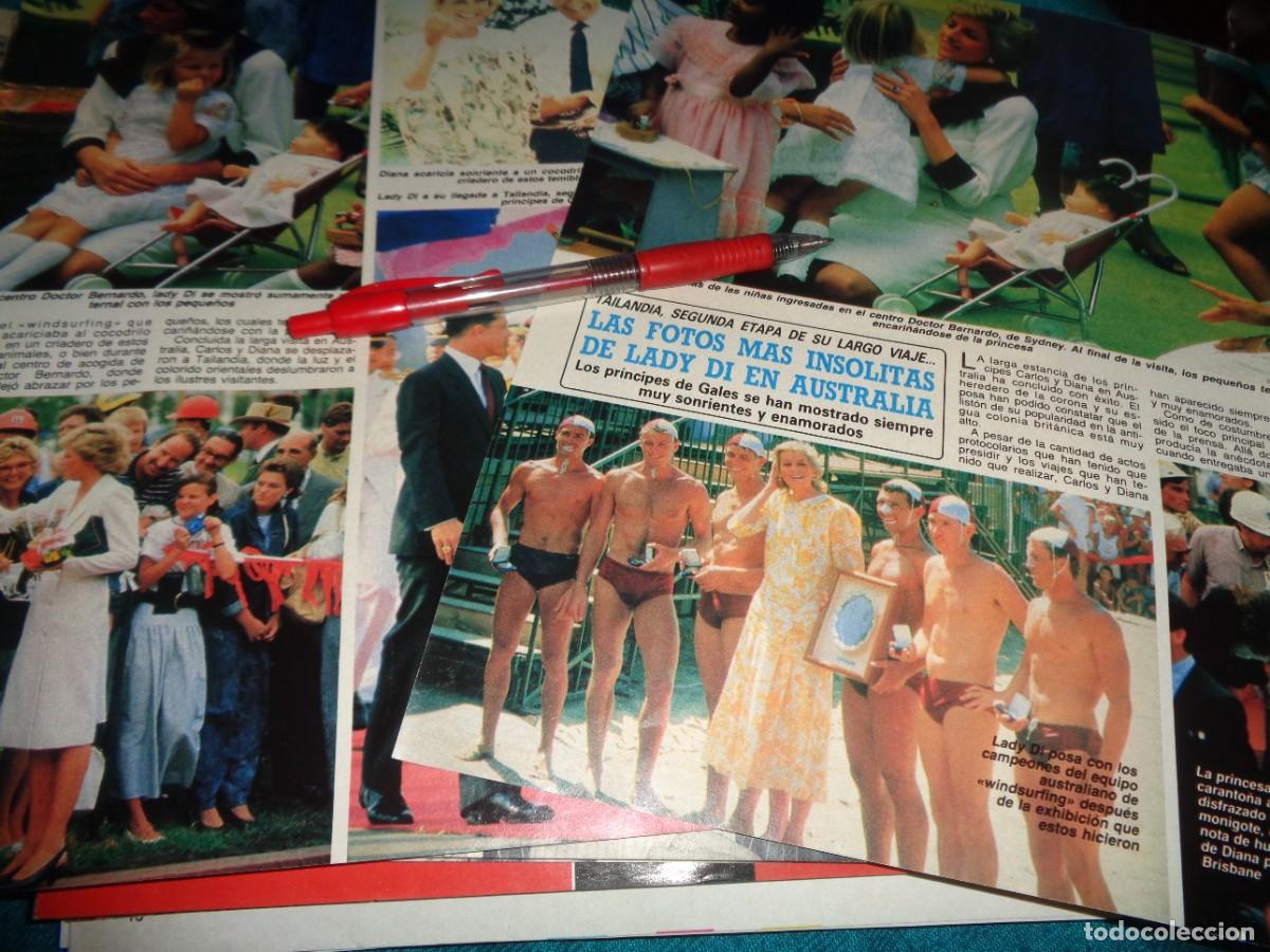 Coleccionismo de revista Diez Minutos: RECORTE : FOTOS INSOLITAS DE LADY DI EN AUSTRALIA. DIEZ MINUTOS, FEBR 1986
