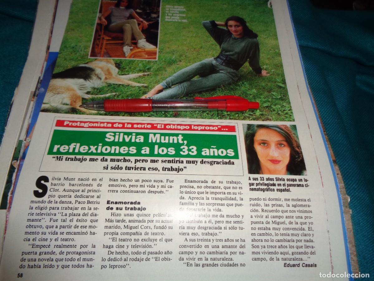 Coleccionismo de revista Diez Minutos: RECORTE : SILVIA MUNT, REFLEXIONES A LOS 33 A&Ntilde;OS. DIEZ MINUTOS, MARZO 1991