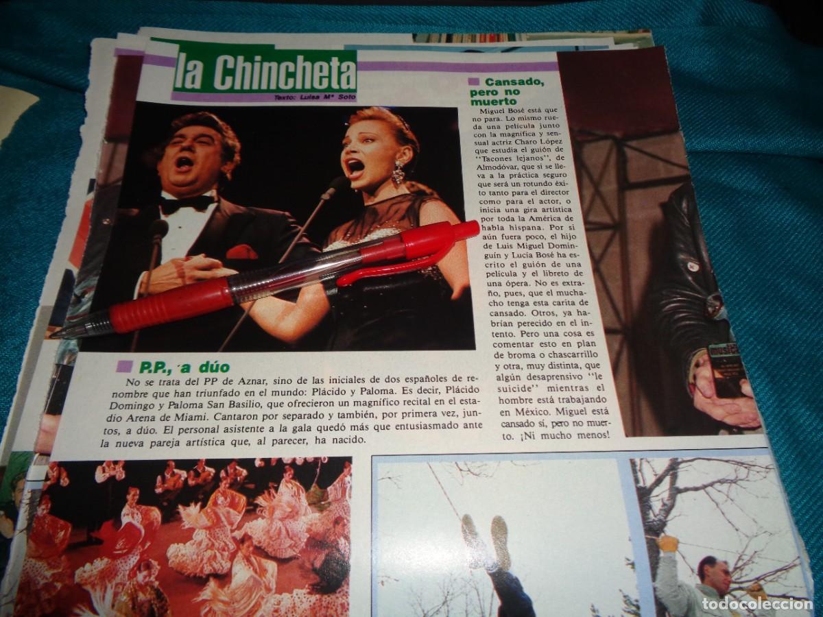 Coleccionismo de revista Diez Minutos: RECORTE : PALOMA SAN BASILIO , A DUO CON PLACIDO DOMINGO. DIEZ MINUTOS, MARZO 1991