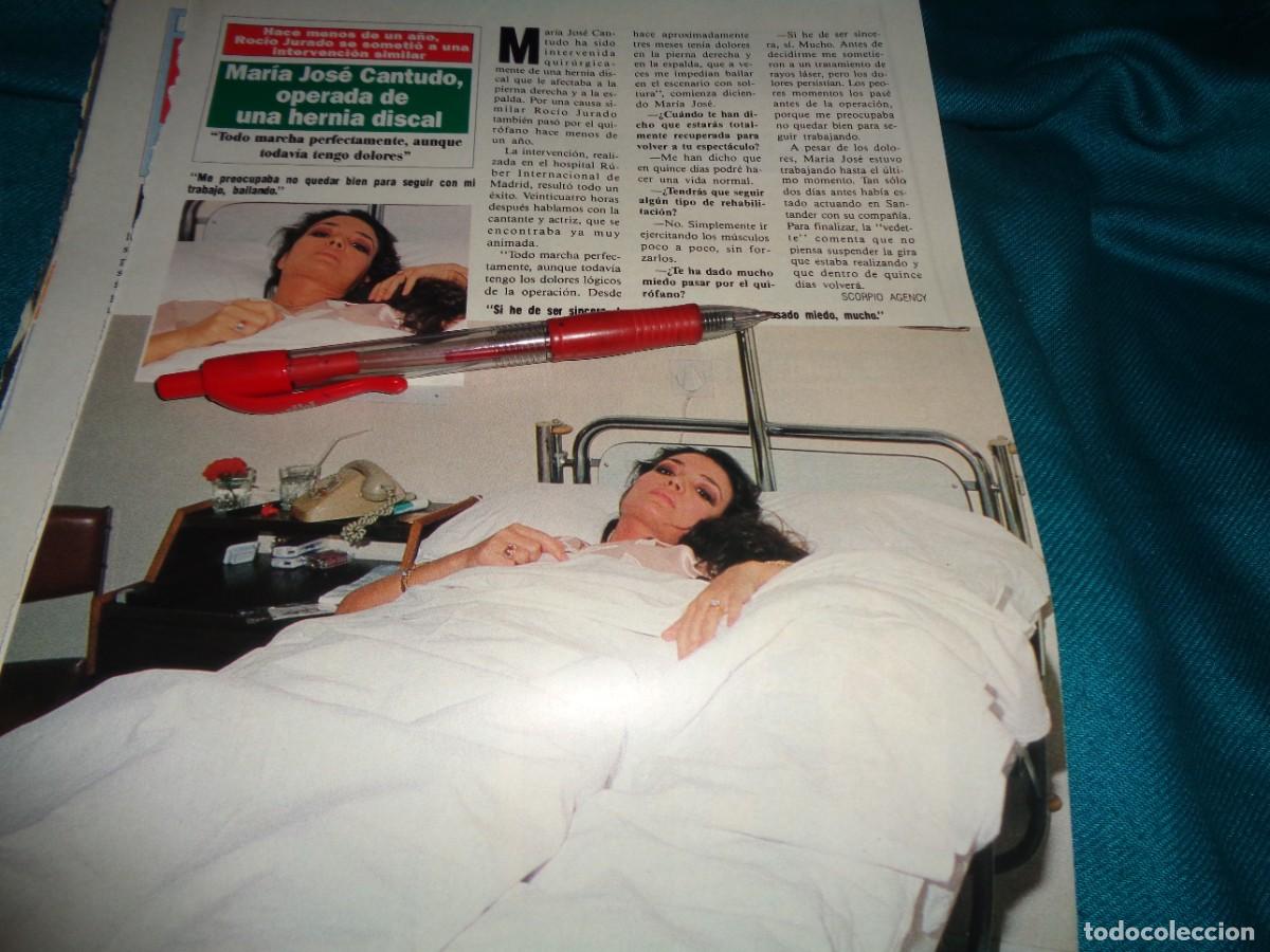Coleccionismo de revista Diez Minutos: RECORTE : MARIA JOSE CANTUDO, OPERADA DE HERNIA DISCAL. DIEZ MINUTOS, MARZO 1991