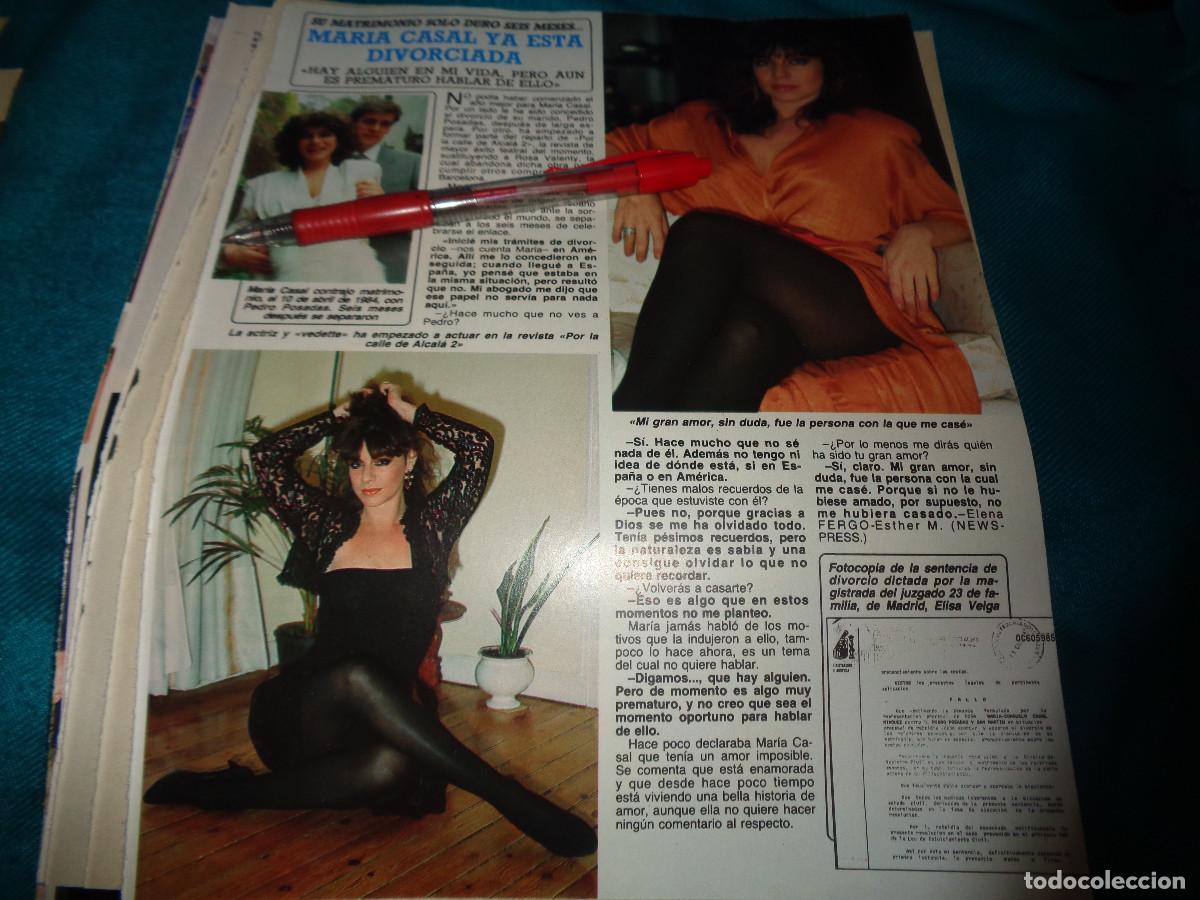 Collezionismo di Rivista Diez Minutos: RECORTE : MARIA CASAL, EX AZAFATA DEL UN, DOS, TREES, DIVORCIADA. DIEZ MINUTOS, MARZO 1988